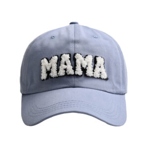 Mist Blue-Cotton Embroidered mama Baseball Cap / Adjustable