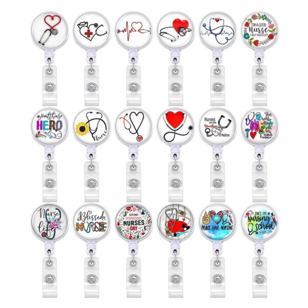 O1CN01akERd41DSyI3aNAUO_971130216-0-cib Wholesale Badge Reels ABS stethoscope needle tube nurse retractable keychain