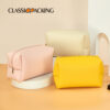 Wholesale Solid Color PU Travel Makeup Bags