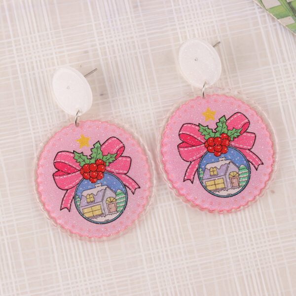 O1CN01aklJqH1T3MDrz4qwq_2677772326-0-cib Wholesale Round Christmas Acrylic Earrings