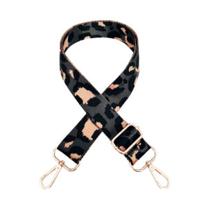 Dark black gray gold buckle