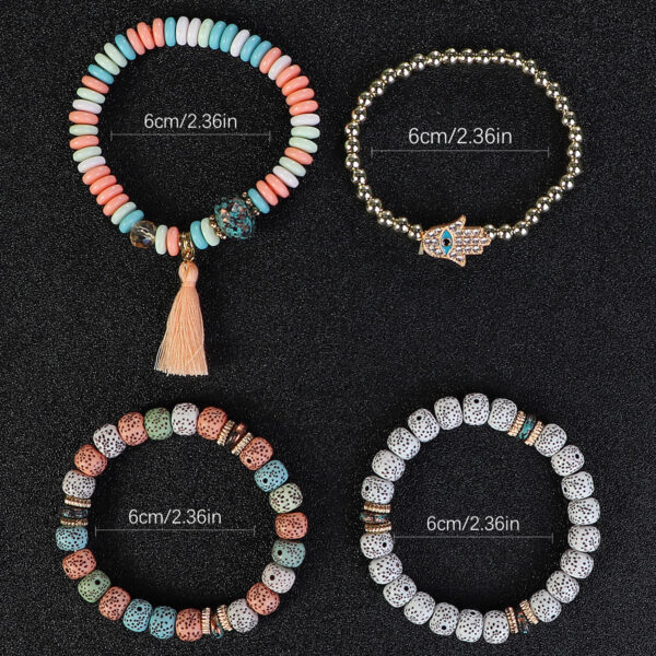 O1CN01alTDdh1LkOOI7tFvP_2215904591337-0-cib Wholesale Tassel Demon Palm Pendant Multi Layered Pendant Glass Elastic Bracelet
