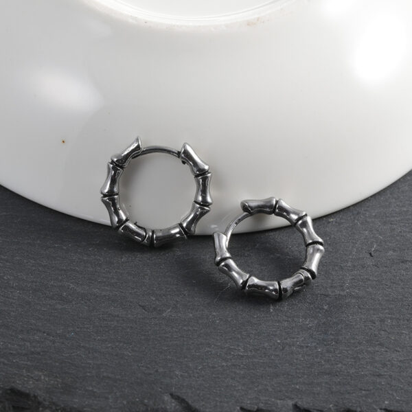 Wholesale Metallic Bamboo Stainless Steel Earrings