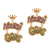 Wholesale Carnival Zinc Alloy  Mardi Gras Earrings