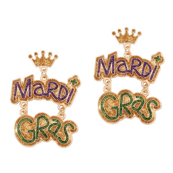 Wholesale Carnival Zinc Alloy  Mardi Gras Earrings