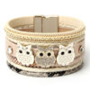 Wholesale Bohemian Owl Leather Bracelet
