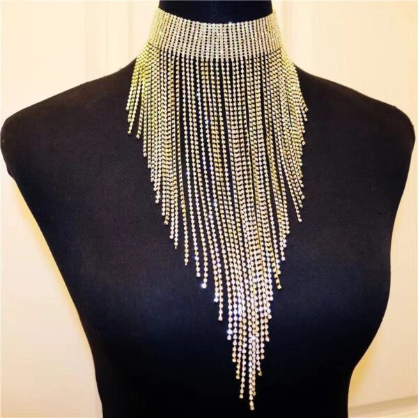 O1CN01aowTlC1hiUAb9Ri3X_2212864964311-0-cib Wholesale Luxury Tassel Versatile Exaggerated Clavicle Crystal Necklace