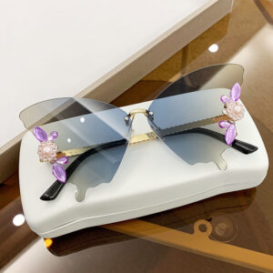 Factory Straight Hair] / C05# Butterfly Love Flower 8866# [Top Blue and Lower Tea]]