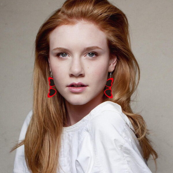 Wholesale Clear Acrylic Heart Shaped Sunglasses Earrings