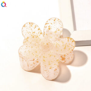 Color leopard point large flower hairpin-Orange / Factory direct sales