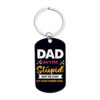 Wholesale Father's Day Color Printed Stainless Steel Keychains