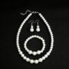 Wholesale Pearl Necklace Earrings Bracelet Three Piece Set