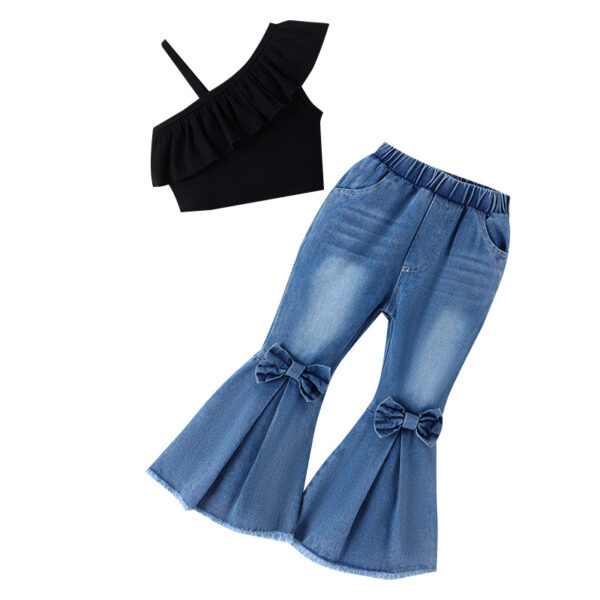 Wholesale Summer Strap Shoulder Trendy Baby Clothes