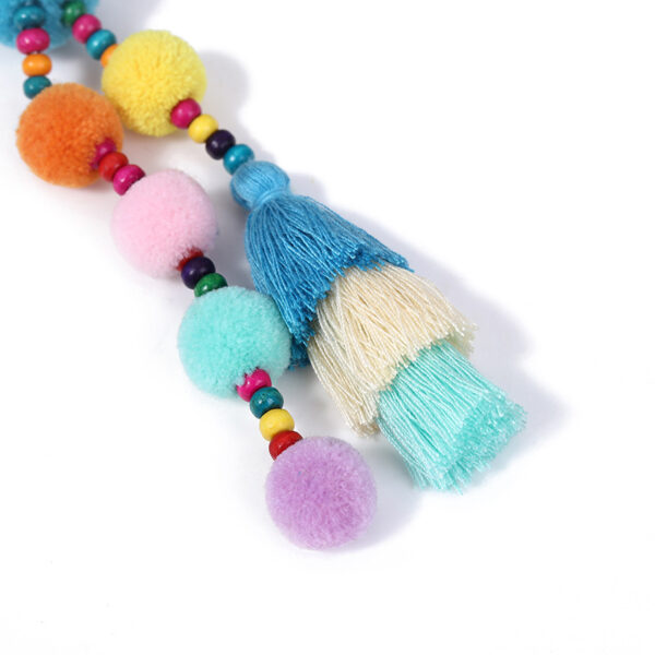Wholesale Colorful Fur Ball Tassel Alloy Keychain