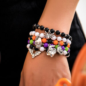 Wholesale Halloween Skull Pumpkin Bracelet Set