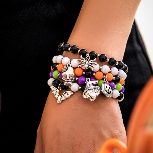 Wholesale Halloween Skull Pumpkin Bracelet Set