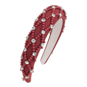 High-grade Diamond Pearl red headband