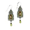 Wholesale Vintage Owl Diamond Pearl Metal Earrings