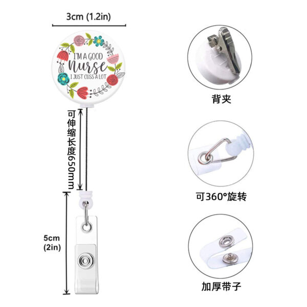 O1CN01ayilSi1DSyJJ6tyuq_971130216-0-cib Wholesale Badge Reels ABS Doctor Nurse Retractable Keychain