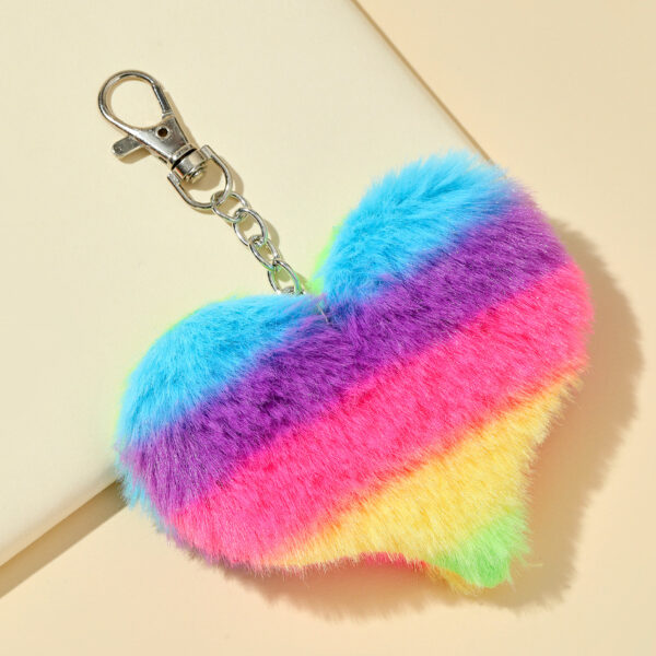 O1CN01ayxHzi1bFjfHoIKm1_2857743436-0-cib Wholesale Rainbow Heart Plush Keychain