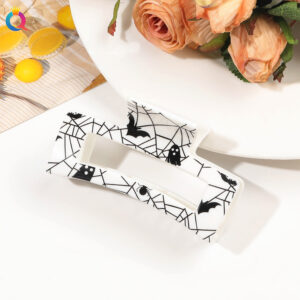 8.5cm Square-Milk White Halloween Spider Silk / Qiyue factory direct sales
