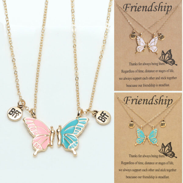 Wholesale Colorful Butterfly Magnets Alloy Necklaces Set