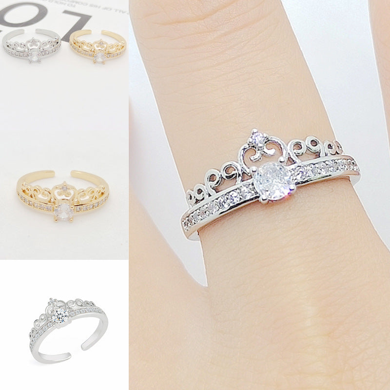 Wholesale Crown Diamonds Copper Ring