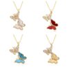 Wholesale Two Butterflies Creative Color Necklace