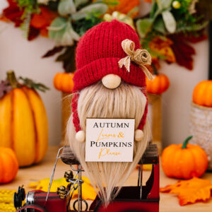 Harvest season country dwarf ornaments Red