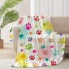 Wholesale Leopard Print Cow Pattern Dog Paw Falaise Blanket Office Vehicle Travel Necessary Cover Blanket