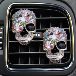 Wholesale Colored Diamond Retro Skull Car Perfume For Car