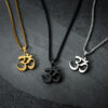 Wholesale Titanium Steel Ohm Trendy Men's Hip-hop Necklaces