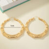 Wholesale Personality Hip-hop Circle Bamboo Exaggerated Design Versatile Niche Earrings