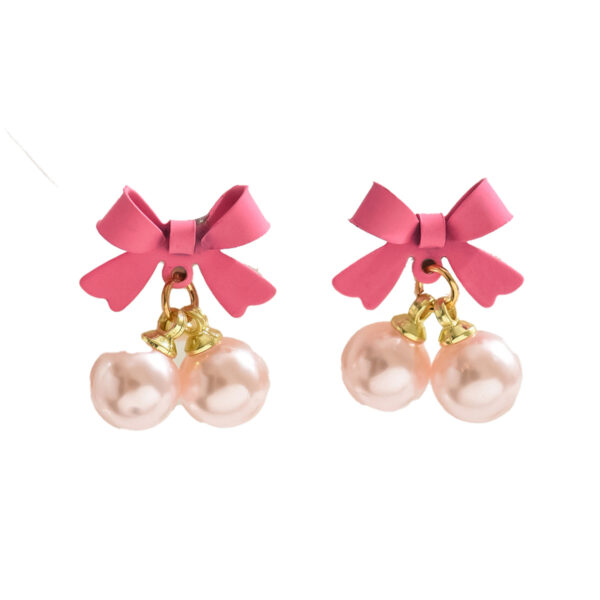 O1CN01b3VU3U1TX7xVBKrb9_2208880022391-0-cib Wholesale Simple Bow Inlaid Pearl Earrings
