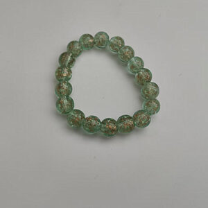 10mm transparent green glass bracelet 18 pieces/piece