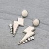 Wholesale Lightning Strike Lightning Turquoise Alloy Earrings