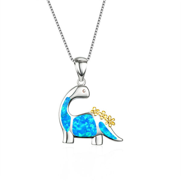 Wholesale Opal Dinosaur Alloy Necklaces