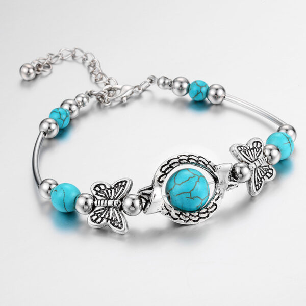 Wholesale Butterfly Turquoise Alloy Bracelet