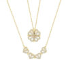 Wholesale Love Four-leaf Clover Stacking Necklace