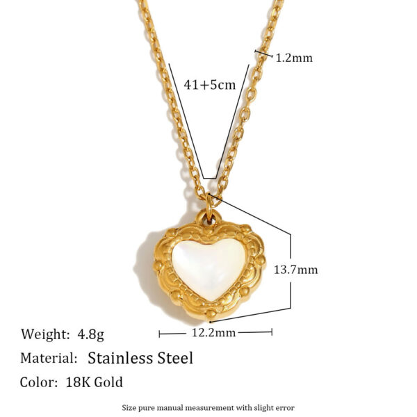 Wholesale Stainless Steel 18K Gold Plated Vintage Shell Love Necklace