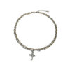 Wholesale Titanium Steel Wrap Cross Necklace with Diamonds