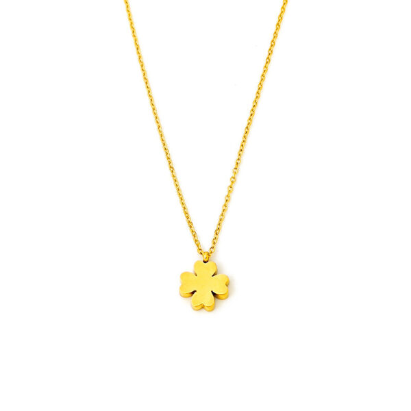 O1CN01b8fJuV20XTYobbX4K_2217677156859-0-cib Wholesale 18K Four-leaf Clover Titanium Clavicle Chain