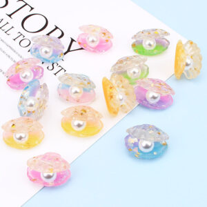 Wholesale Creative Seashells with Pearls Resin Cream Glue Phone Case