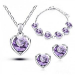 399-three-piece set (silver light purple)