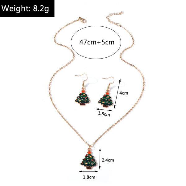 O1CN01bAXw7w1vac32MQhjB_2866776189-0-cib Wholesale Christmas Elk Cane Christmas Tree Snowman Alloy Necklaces Set