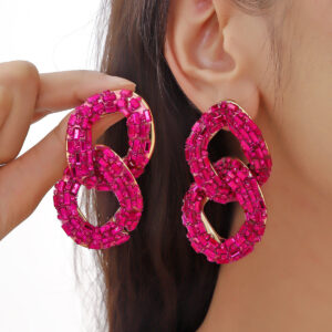 O1CN01bB68911ZB2SOlZvdP__2209044933155-0-cib Wholesale Full Diamond Shiny Chain Shaped Metal Earrings