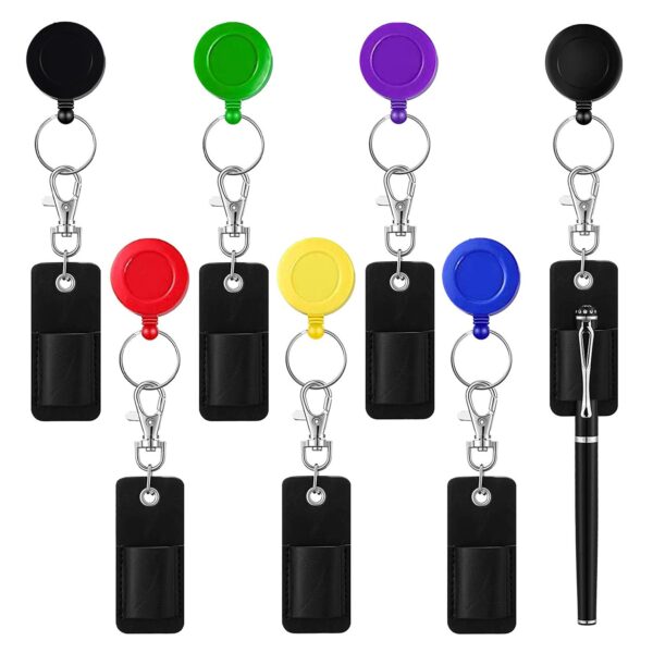 Wholesale Badge Reels ABS Pen Cover Retractable Keychains
