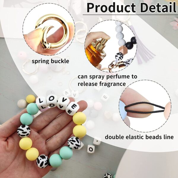O1CN01bCySVo1ez1iVBDm3I_2212011503941-0-cib Wholesale 84 Pieces of Silicone Beads, Silicone Beads, 15mm Candy Colored DIY Wrist Keychain Kit