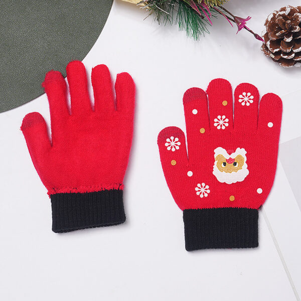 Wholesale Christmas Autumn and Winter Warm Knitted Brushed Inner Touch Screen Gloves