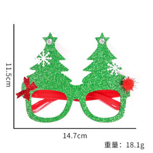 Bow ball Christmas tree glasses
